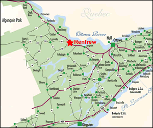 Map of Renfrew & Area